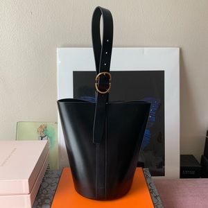 NWT Trademark small black convertible bucket bag